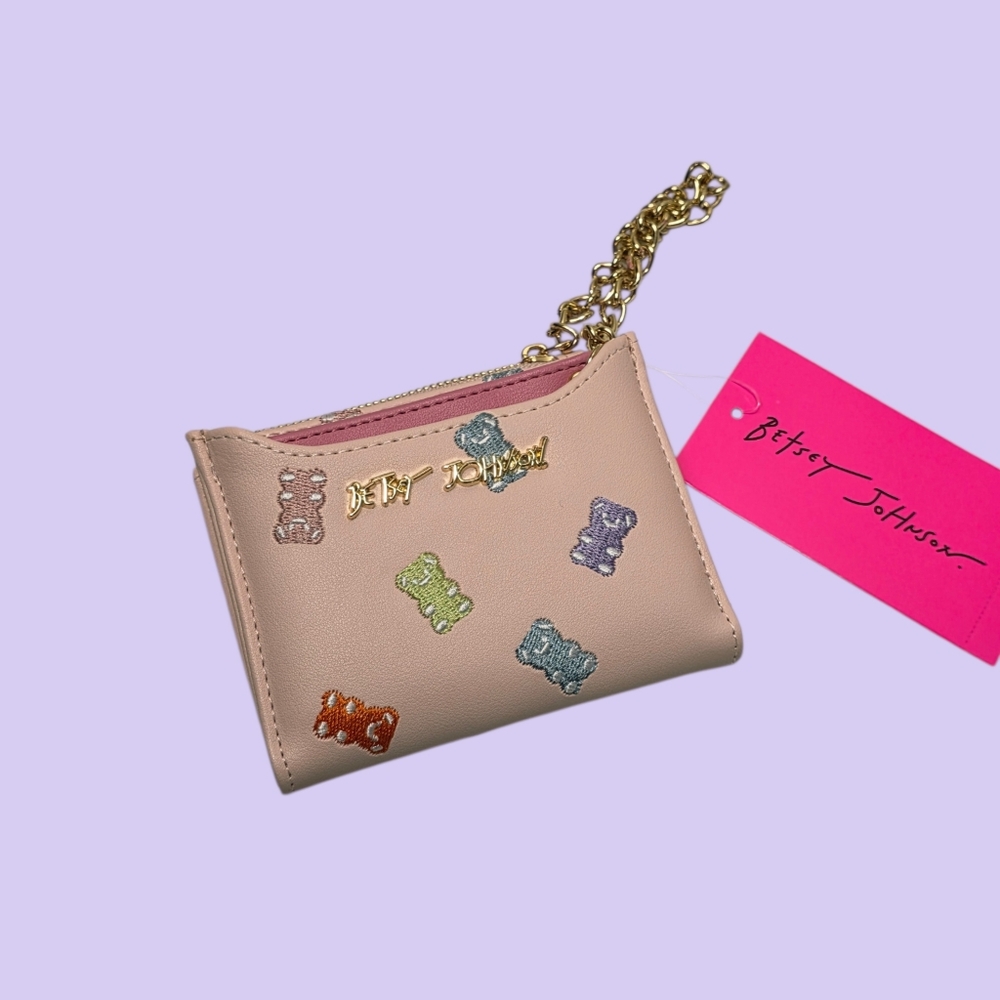 Betsey Johnson Emroidered Gummy Bears Bifold Wallet W Card Case - Picture 3 of 8